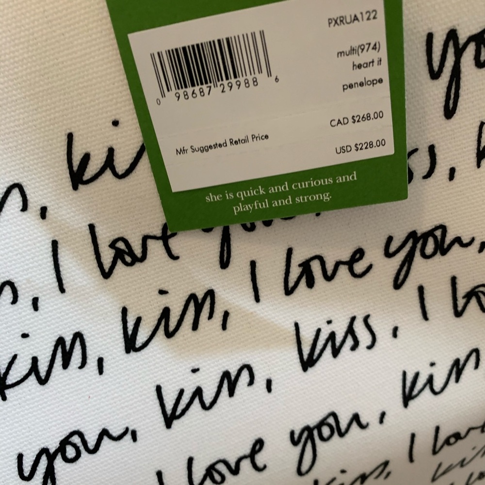 KATE SPADE PENELOPE HEART IT MULTI LARGE TOTE - Picture 5 of 7